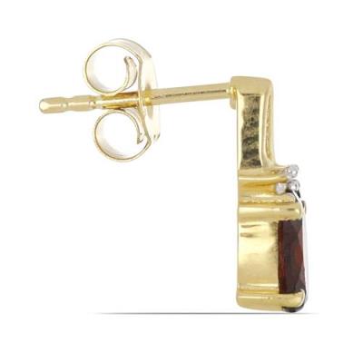 BUY NATURAL GARNET GEMSTONE EARRINGS IN GOLD PLATED 925 SILVER – WHOLESALE JEWELRY EXPORTER | JEWELPIN